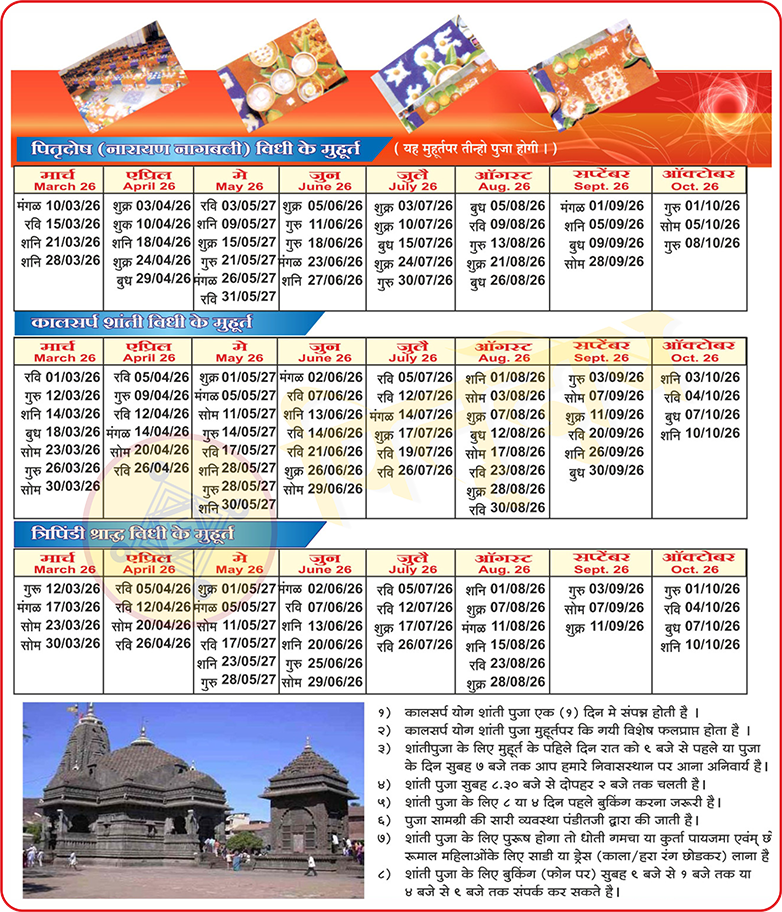 pitrudosh puja in trimbakeshwar 2026, pitra dosh puja in trimbakeshwar 2026, Narayan Nagbali Muhurt 2026, kalsarp shanti muhurt 2026, tripindi shraddh muhurt 2026, Pitra dosh muhurt 2026, pitrudosh muhurt 2026